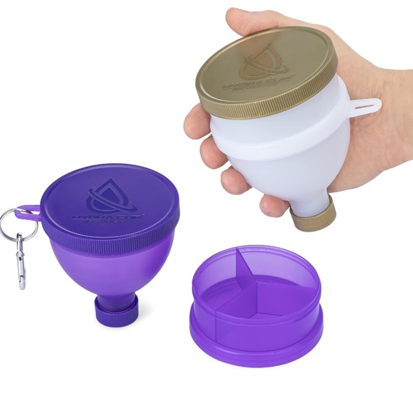 Hydra Cup 4 Pack Funnels for Filling Water Bottles with Protein Powder New - Picture 5 of 8